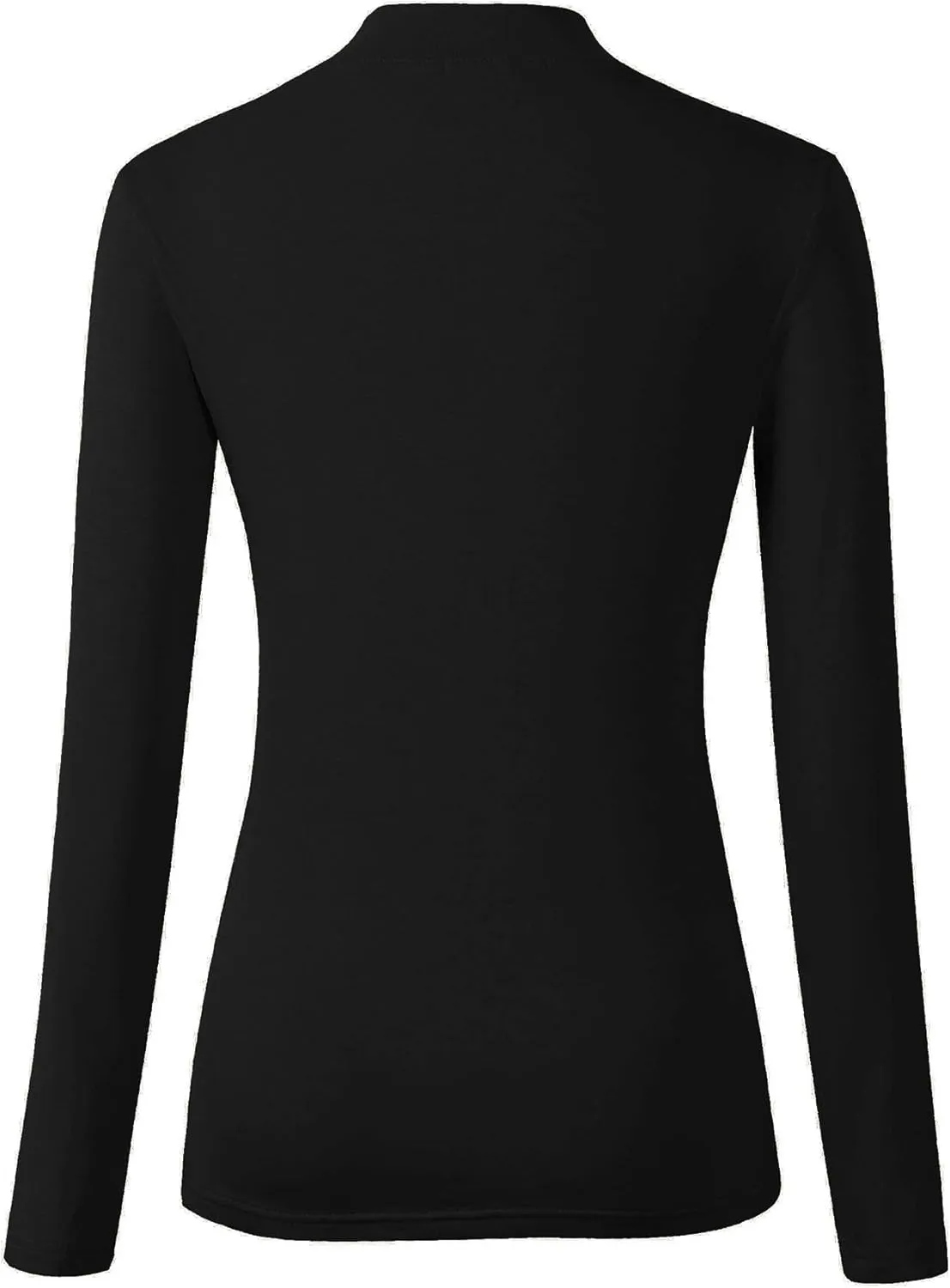 Women's Long Sleeve Slim Fit Turtleneck Basic Layering T-Shirt