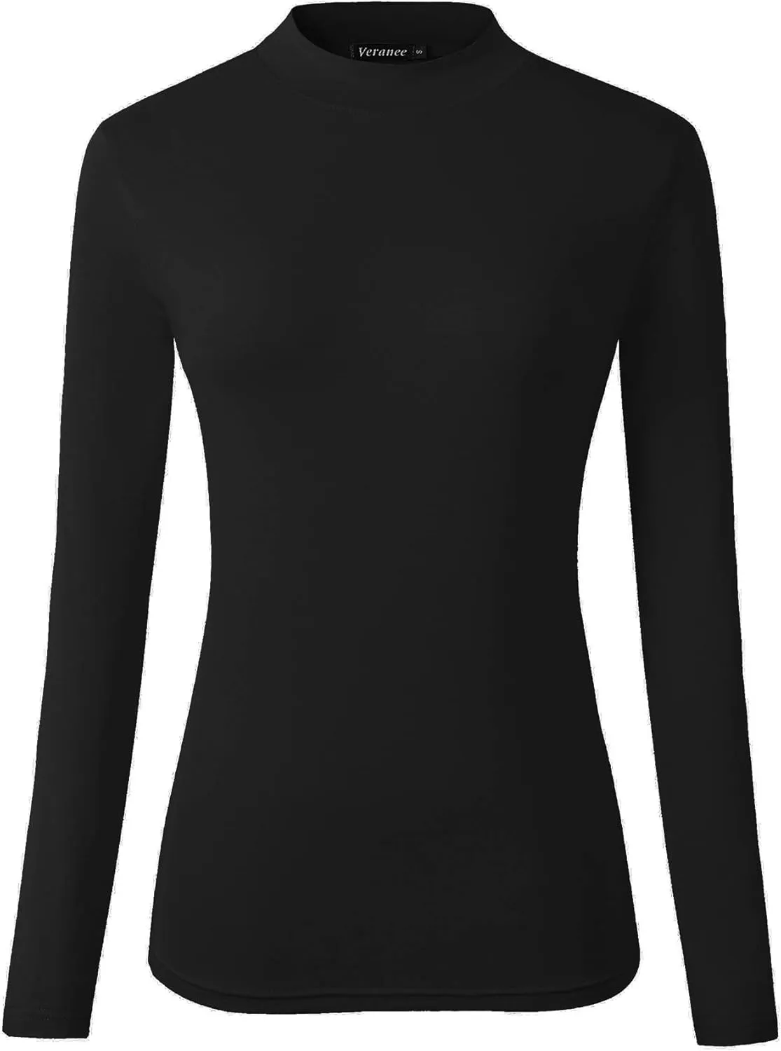 Women's Long Sleeve Slim Fit Turtleneck Basic Layering T-Shirt