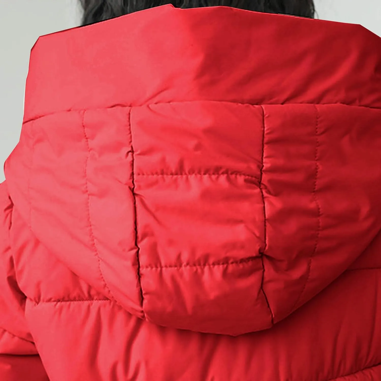 Women's Long Winter Puffer Coats Hooded Zip Up Thickened Parka Down Jackets Trendy Fashion Warm Outerwear 2024