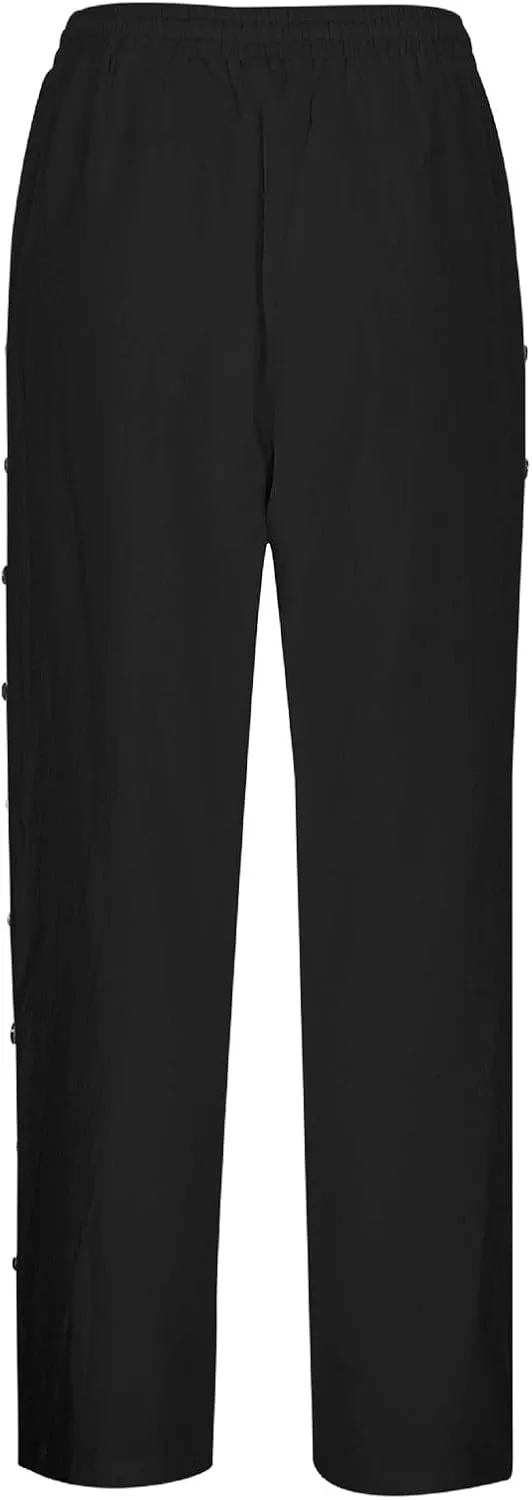 Womens Pants, Linen Peasant Pants Casual Straight Leg Trendy Elastic Waist Drawstring