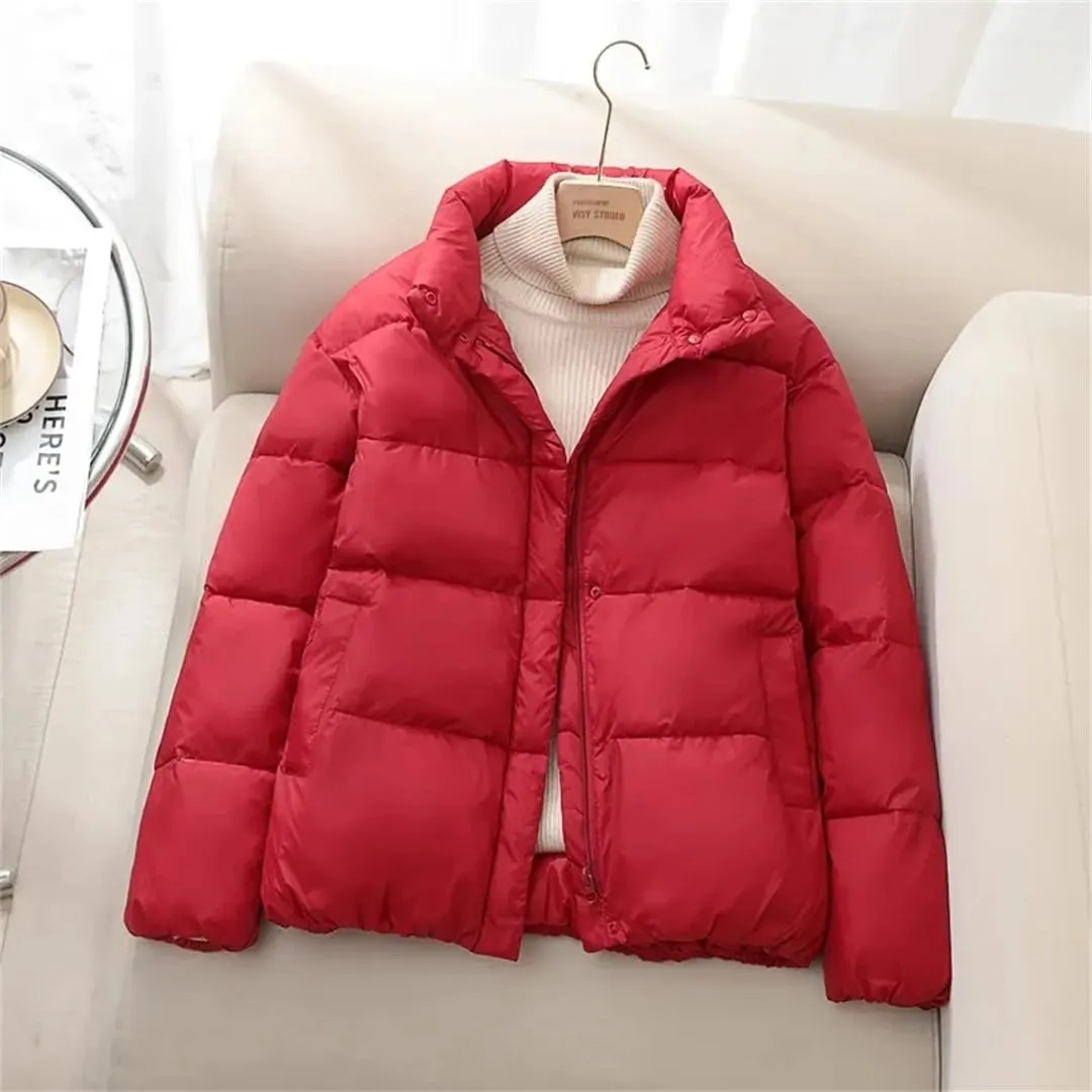 Women's Winter Parka Coat Casual Short Down Cotton Padded Jacket Elegant Korean Version Outerwear