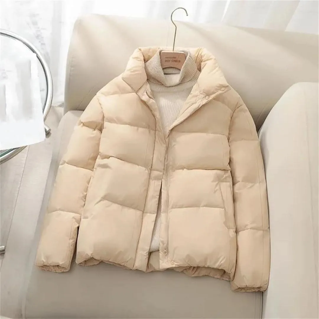 Women's Winter Parka Coat Casual Short Down Cotton Padded Jacket Elegant Korean Version Outerwear