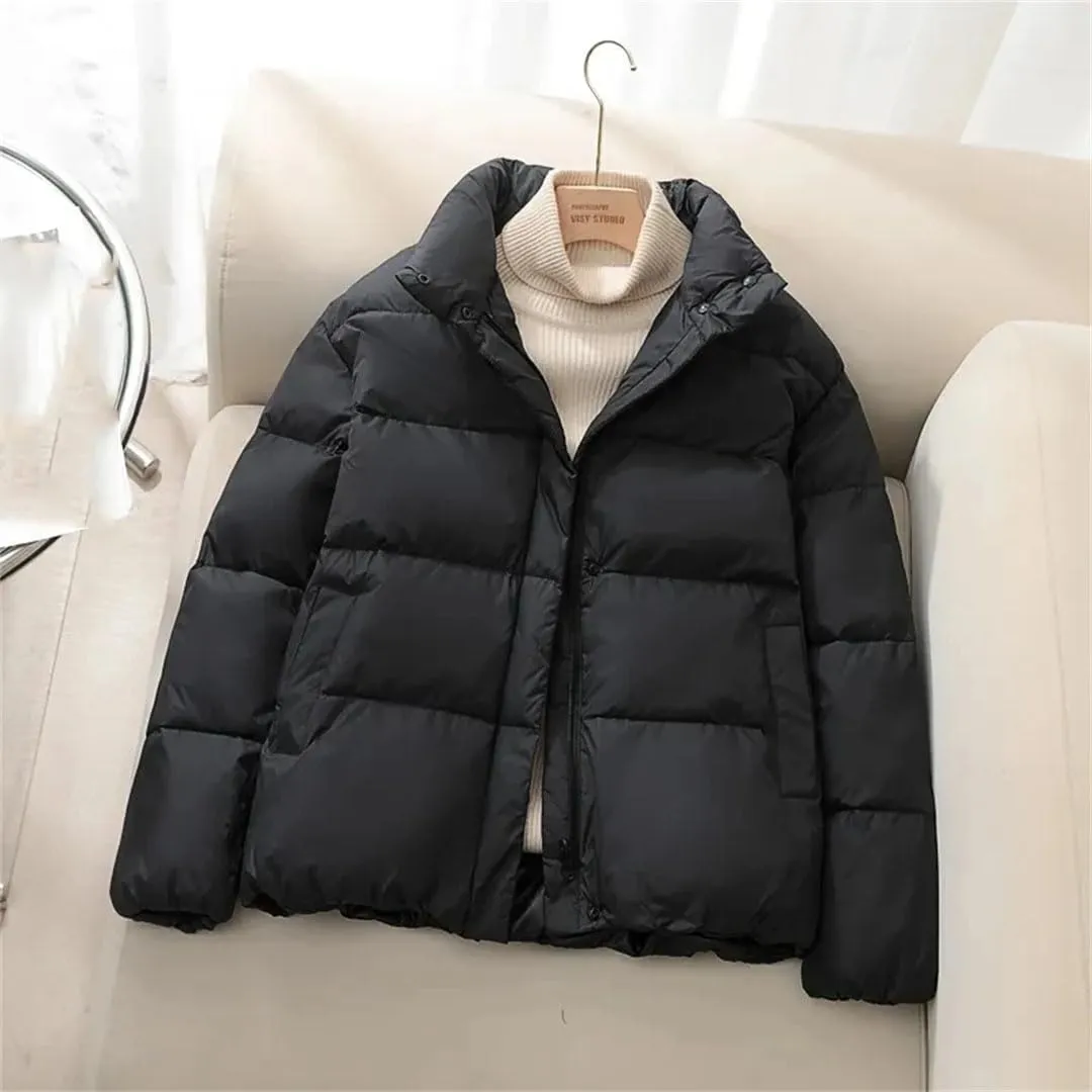 Women's Winter Parka Coat Casual Short Down Cotton Padded Jacket Elegant Korean Version Outerwear