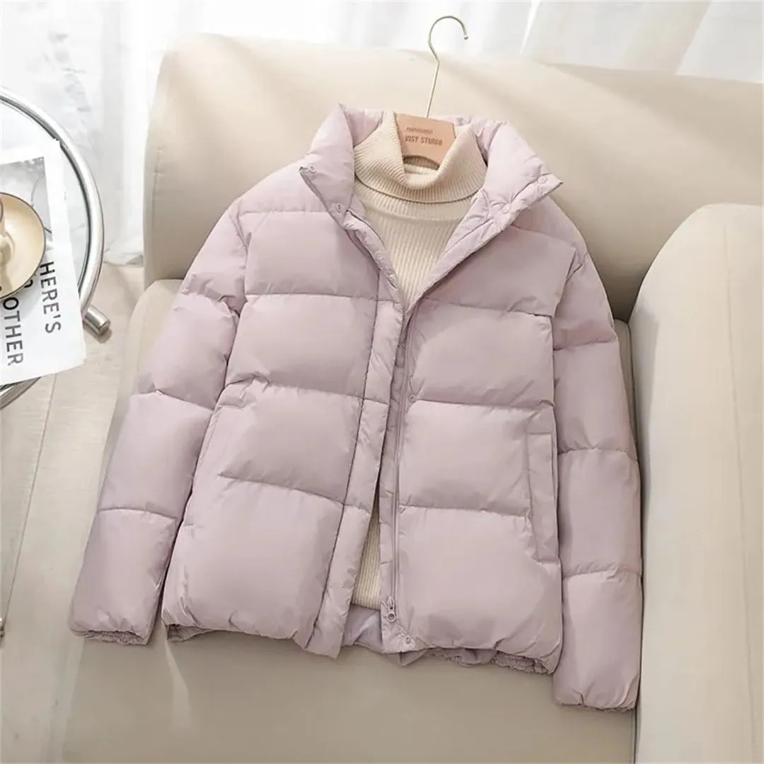 Women's Winter Parka Coat Casual Short Down Cotton Padded Jacket Elegant Korean Version Outerwear