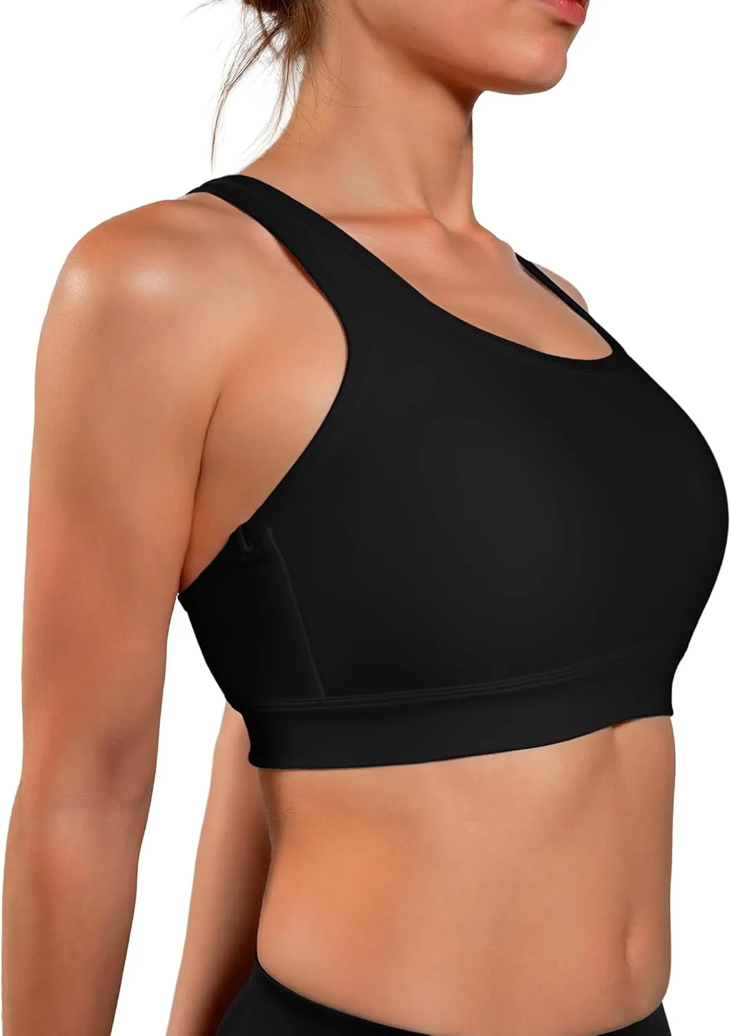 Yvette Lightweight Crisscross Back Sports Bra for Women, Breathable Yoga Tank Top with Removable Pads for Workout & Fitness