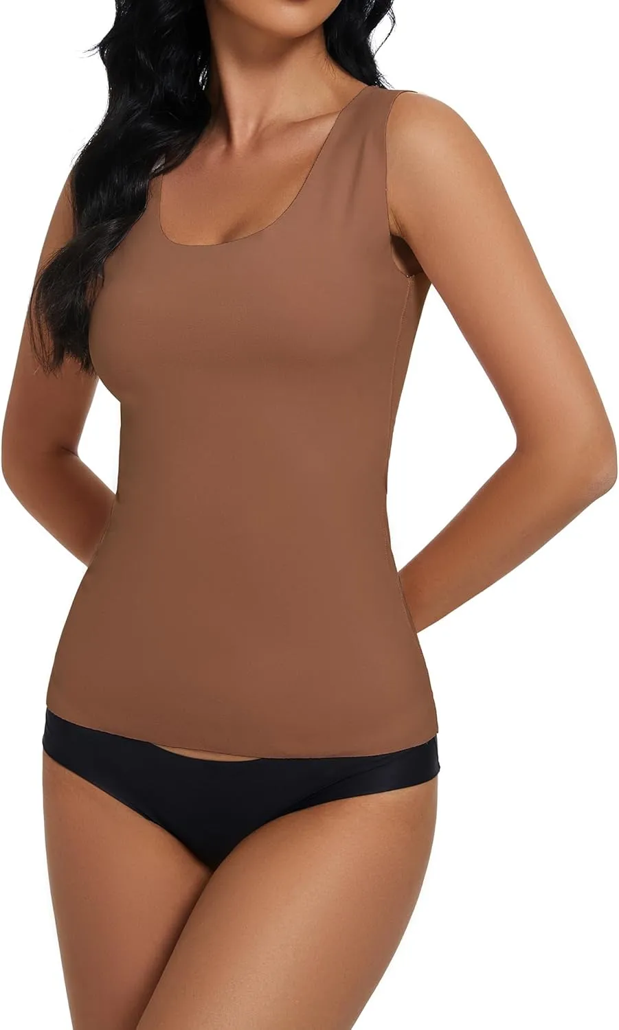 YYA Basic Tank Tops for Women, Thermal Vest Warm Tank-Top Sleeveless Camisole Lingerie, S-XL
