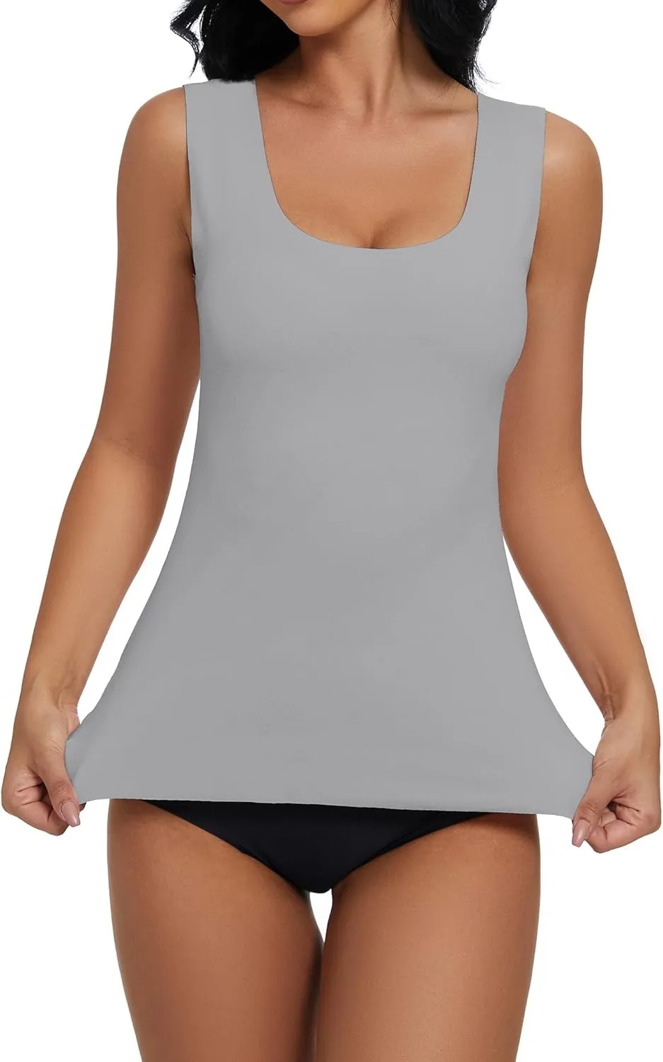 YYA Basic Tank Tops for Women, Thermal Vest Warm Tank-Top Sleeveless Camisole Lingerie, S-XL