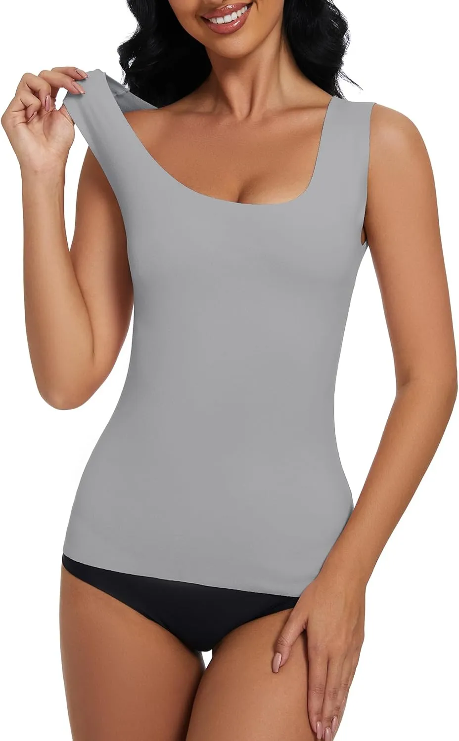 YYA Basic Tank Tops for Women, Thermal Vest Warm Tank-Top Sleeveless Camisole Lingerie, S-XL