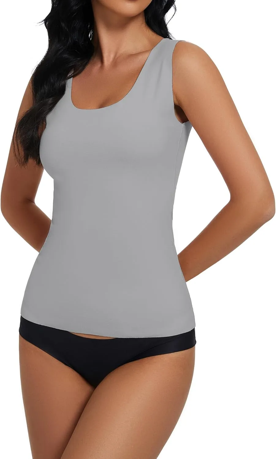 YYA Basic Tank Tops for Women, Thermal Vest Warm Tank-Top Sleeveless Camisole Lingerie, S-XL