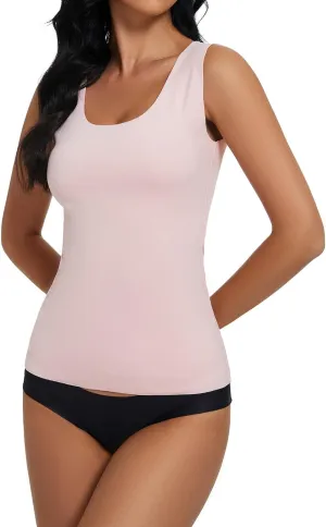 YYA Basic Tank Tops for Women, Thermal Vest Warm Tank-Top Sleeveless Camisole Lingerie, S-XL