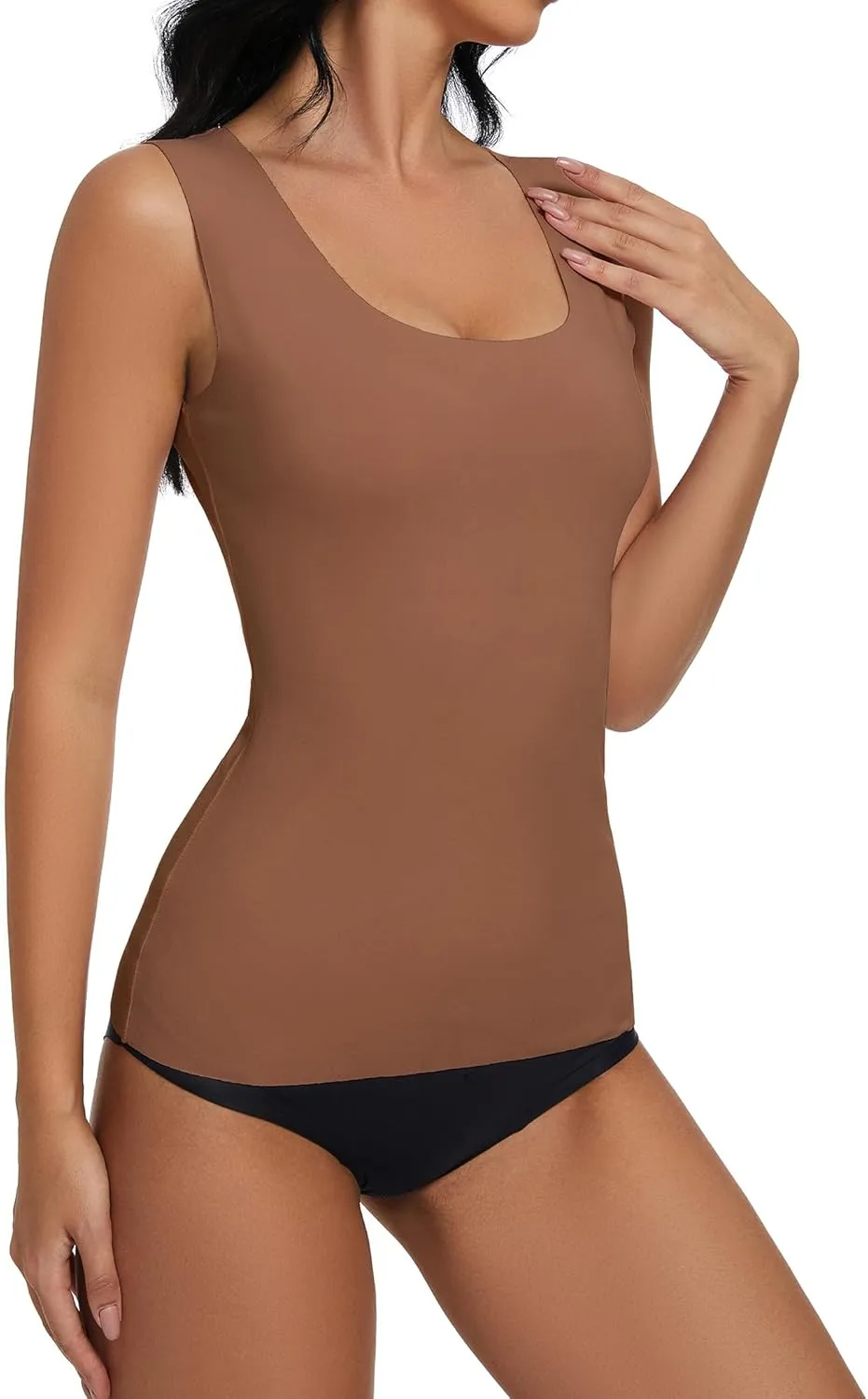 YYA Basic Tank Tops for Women, Thermal Vest Warm Tank-Top Sleeveless Camisole Lingerie, S-XL