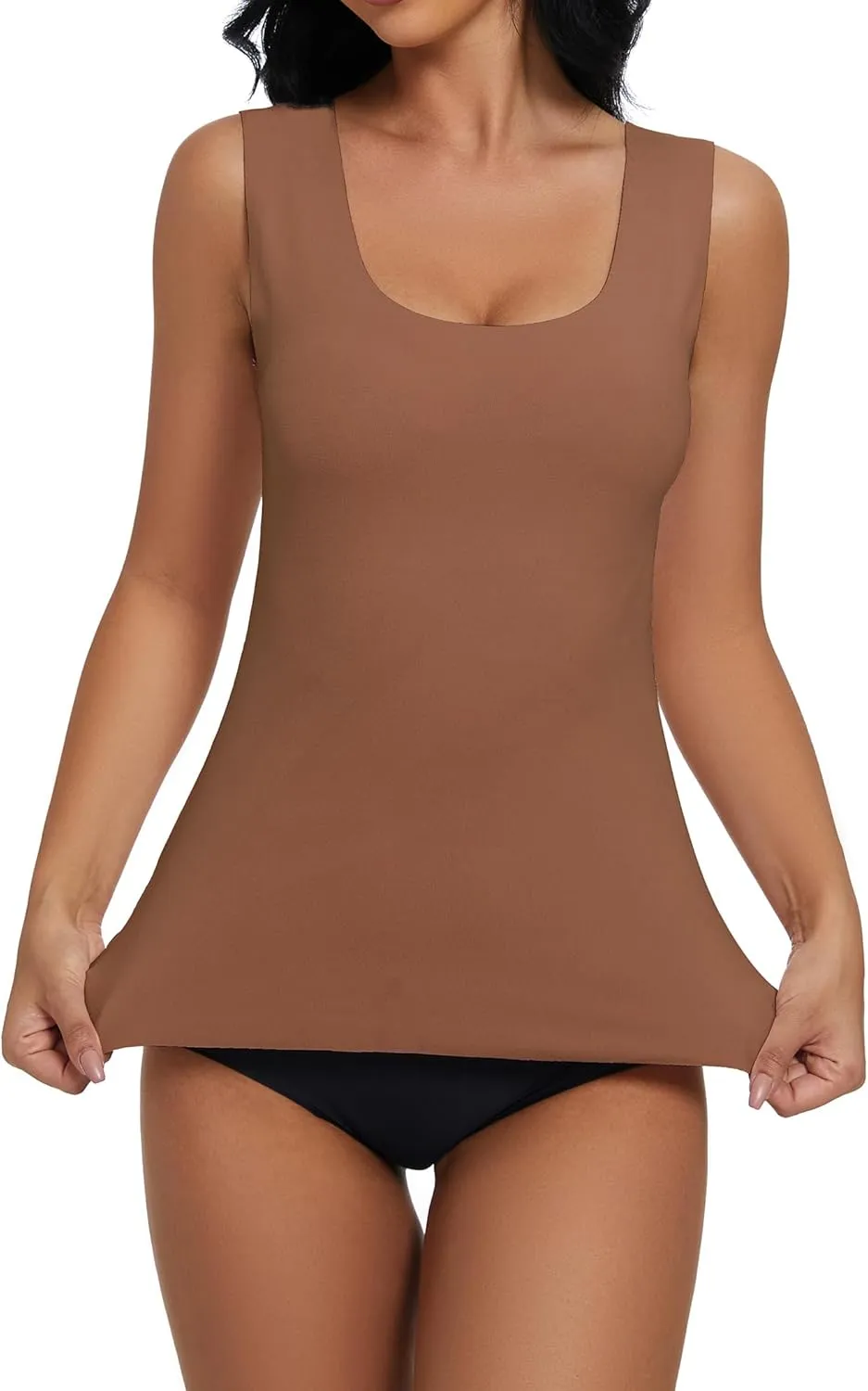 YYA Basic Tank Tops for Women, Thermal Vest Warm Tank-Top Sleeveless Camisole Lingerie, S-XL