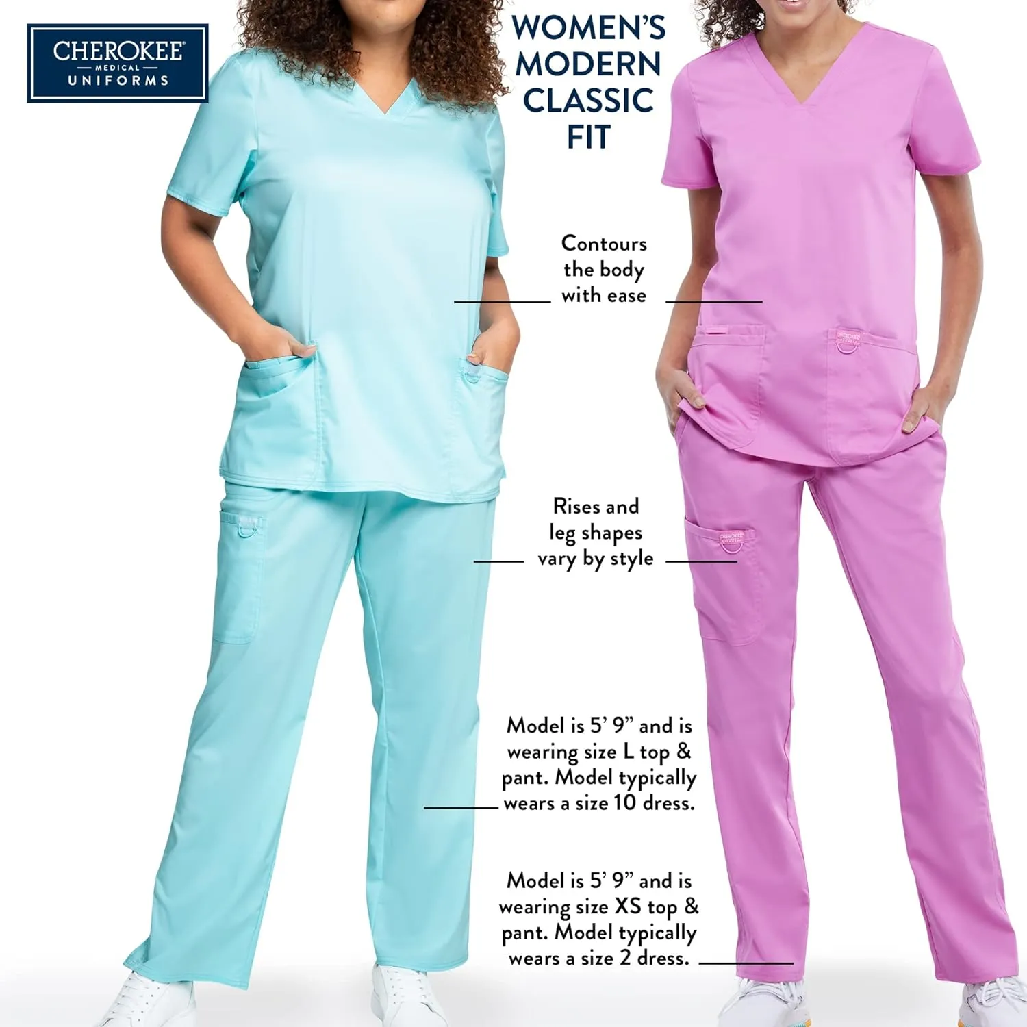 Zip Front Scrub Jackets for Women, Workwear Core Stretch Soft Brushed Twill 4315