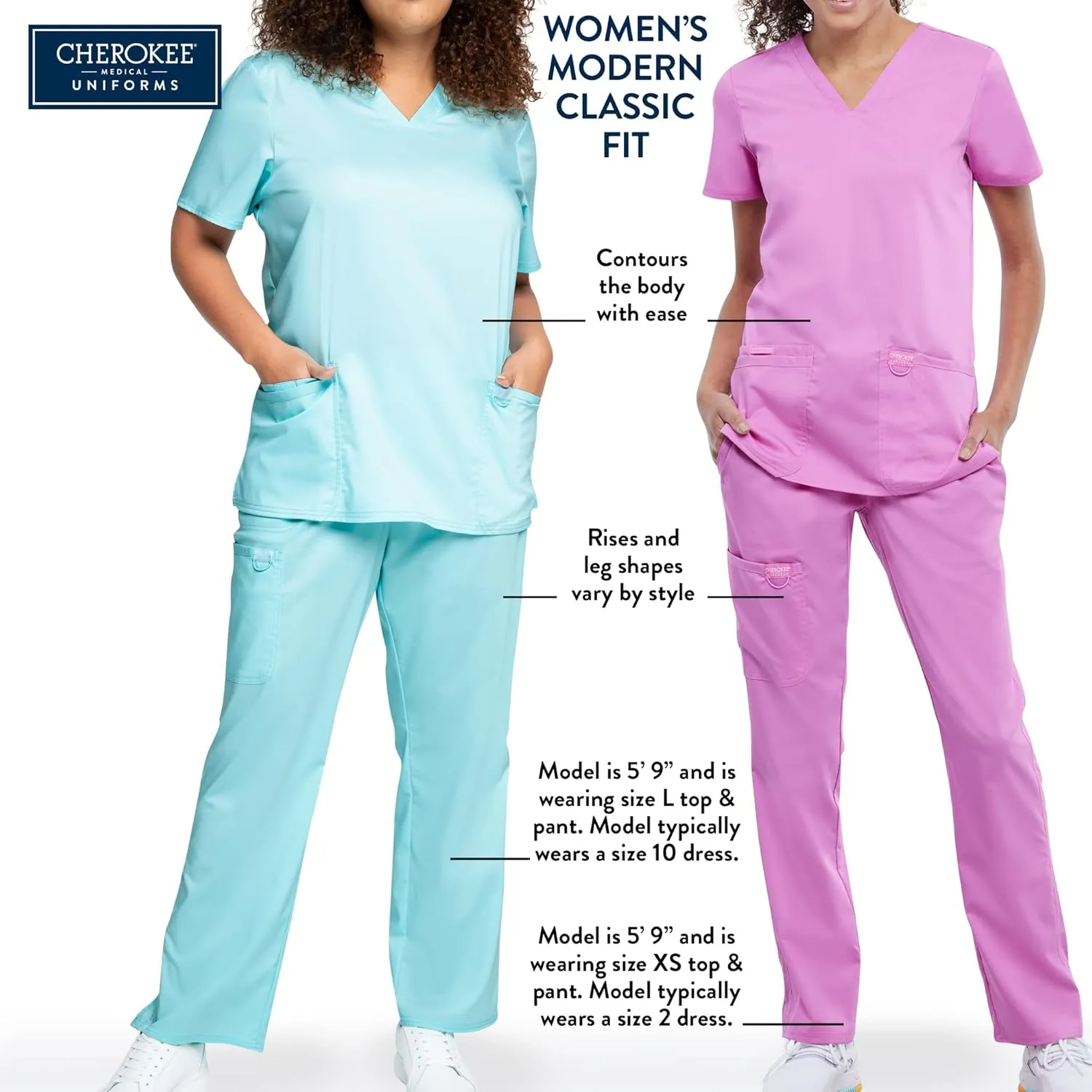 Zip Front Scrub Jackets for Women, Workwear Core Stretch Soft Brushed Twill 4315